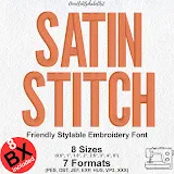Stitch photo 3 of the League Gothic Satin Column Embroidery Font embroidery design