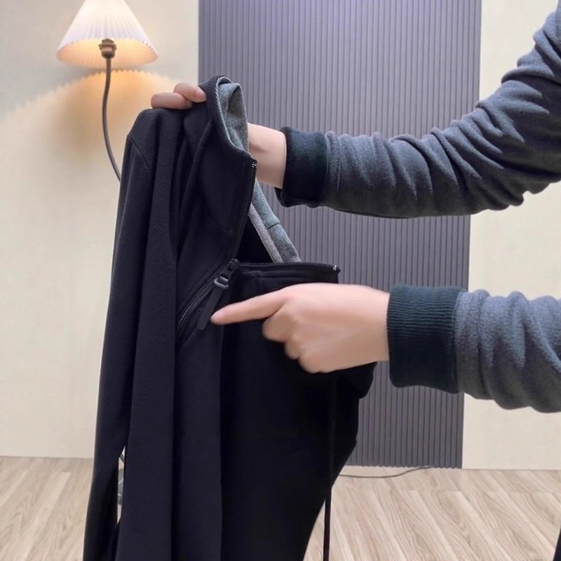 Damen Kapuzen-Sweatshirt in Lagen-Optik
