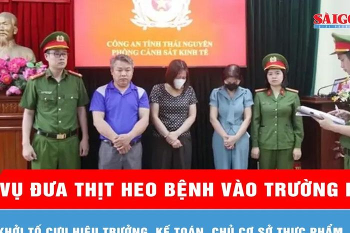 Vụ đưa thịt heo bệnh vào trường học: Khởi tố cựu hiệu trưởng, kế toán, chủ cơ sở thực phẩm - Báo Sài Gòn Giải Phóng