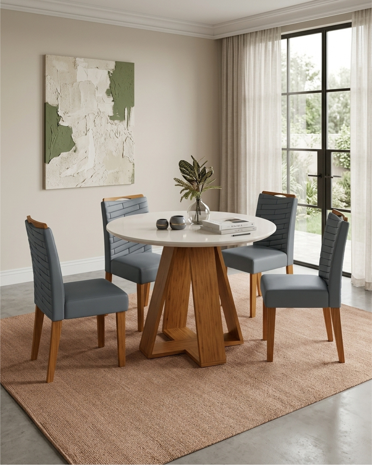 Mesa Jantar Celeste Redonda