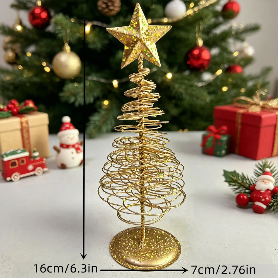 Mini-Weihnachtsbaum aus Draht mit Stern