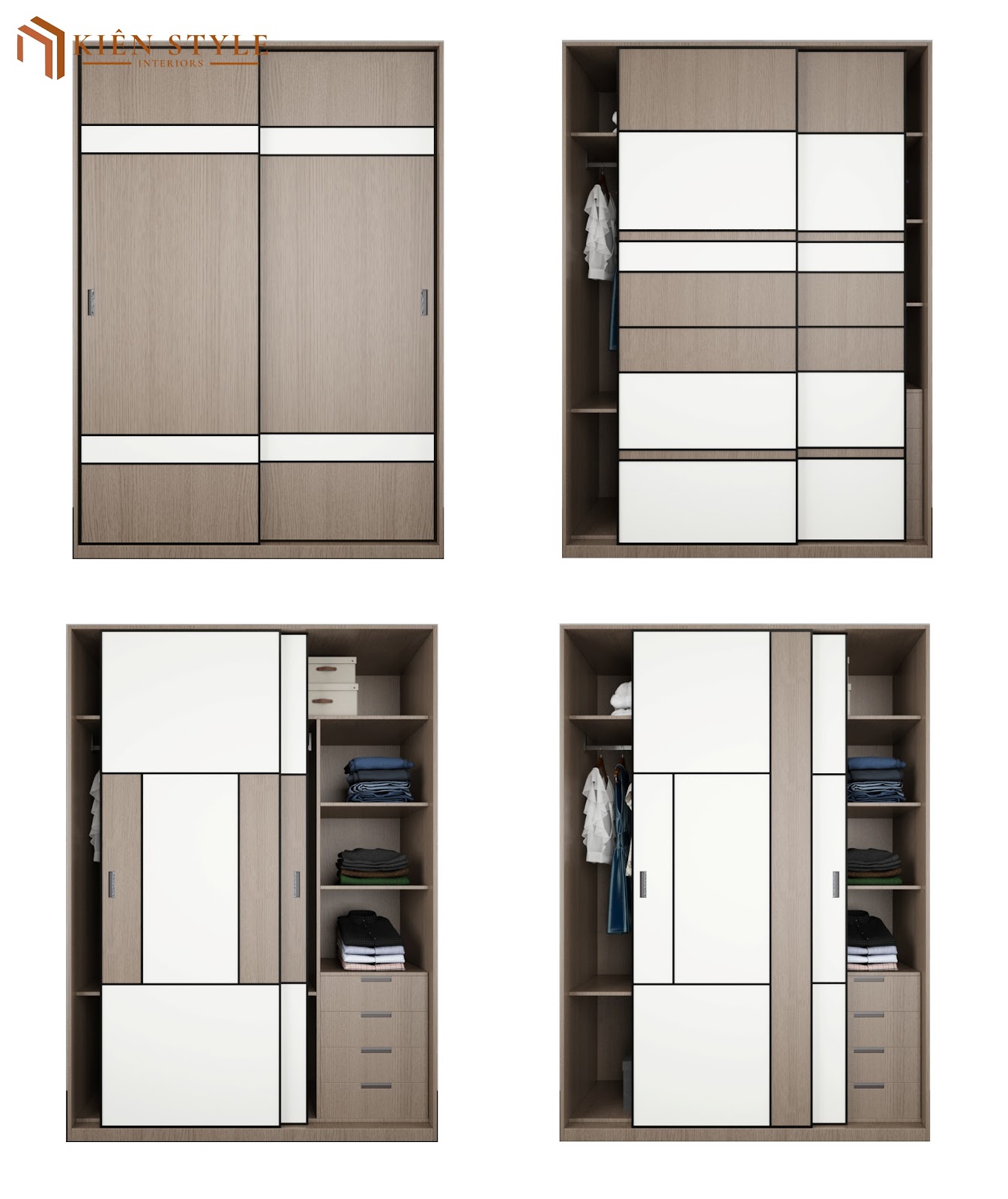 Mẫu tủ áo mới nhất 2024