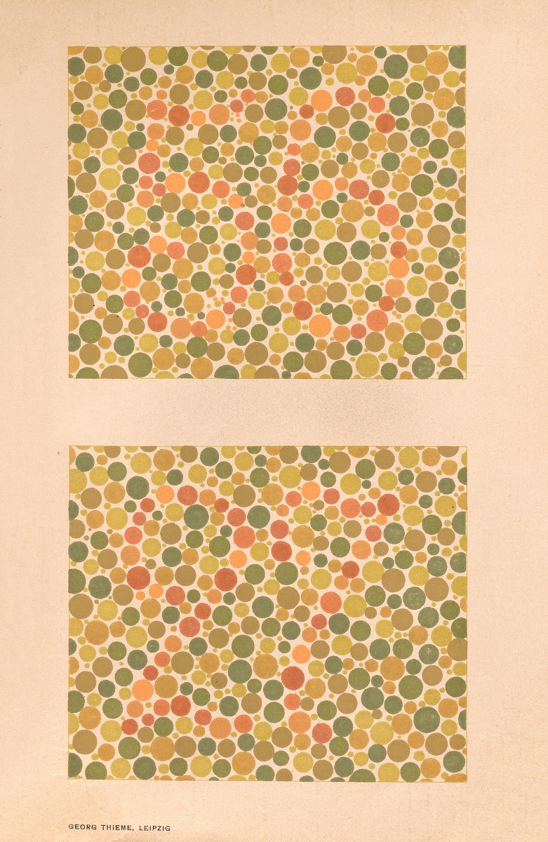 Stillings pseudo isochromatic plates for testing color perception Pl08 1929