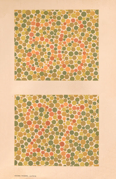 Stillings pseudo isochromatic plates for testing color perception Pl08 1929