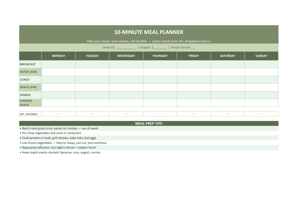 Meal Planner Grocery Optimizer