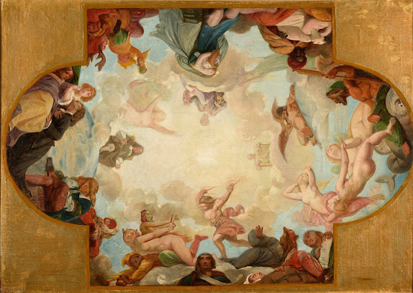 Décor plafonnant dédié à la Tragédie after 1872