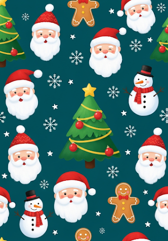 Festive Christmas Pattern Background