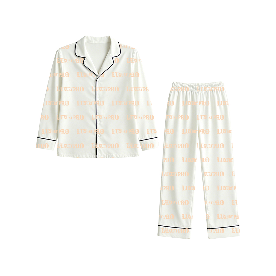 AOP FOX Piping Trim Long Sleeve Pajama Set