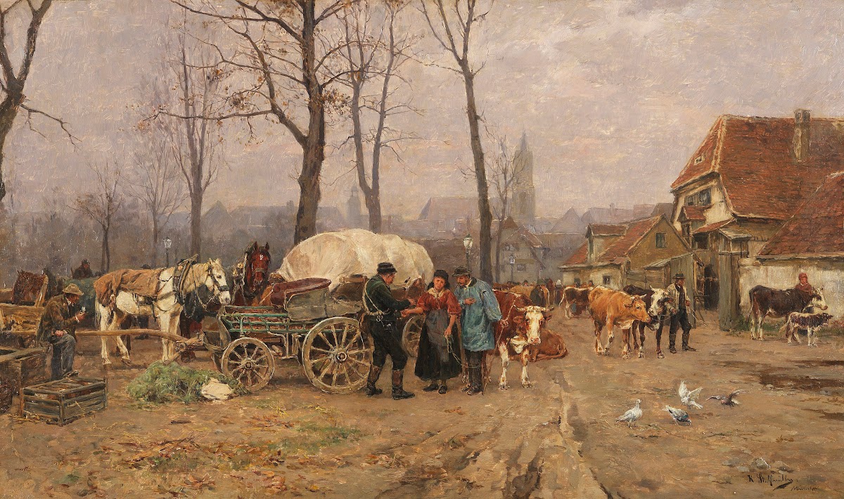 Herbstlicher Viehmarkt 1910