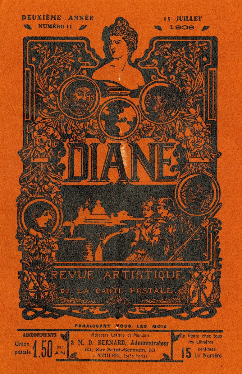 Diane  revue artistique de la carte postale  deuxième année No 11 1909