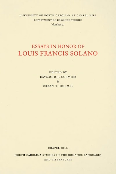 Essays in Honor of Louis Francis Solano 82388