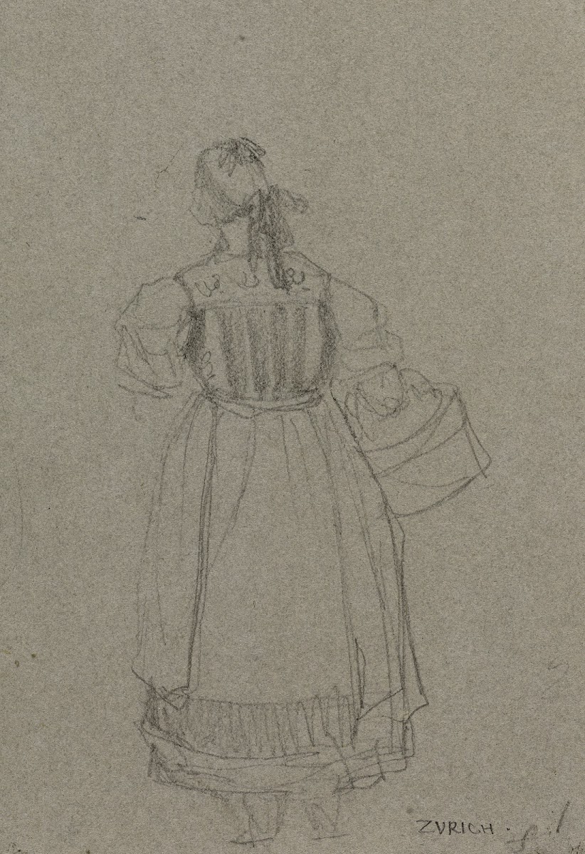 Etude de costume féminin zurichois 1833