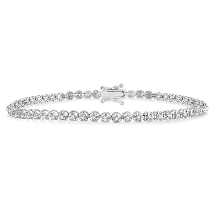 Illusion Diamond Tennis Bracelet