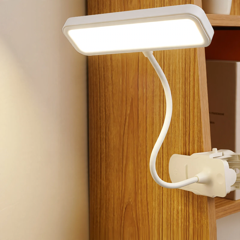 LED clip-on lamp for studying and reading, eye-friendly