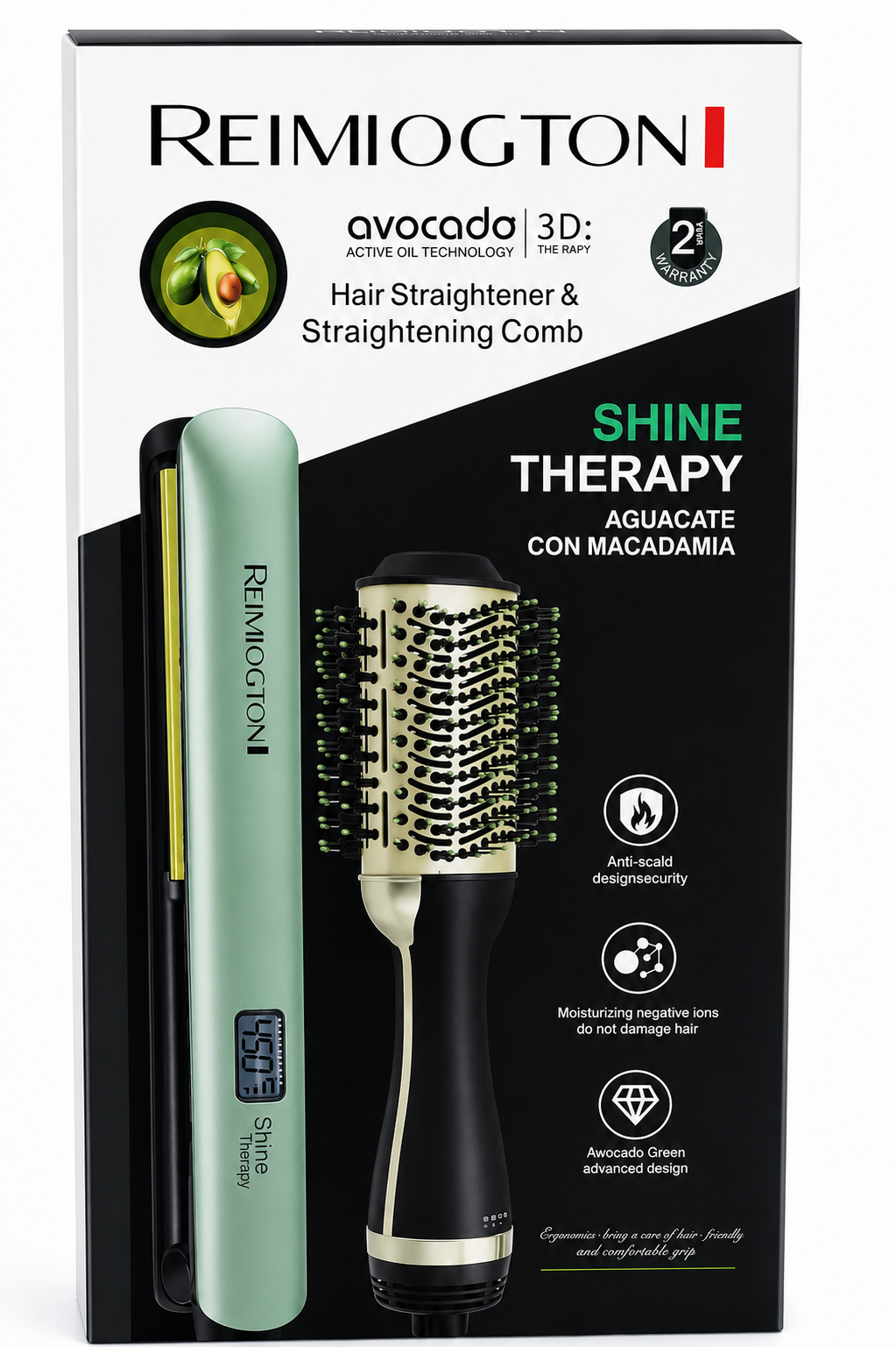 Cepillo Alisador Eléctrico Straight Comb Fh909
