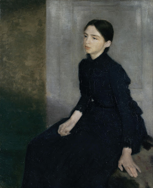 Portrait of a young woman The artists sister Anna Hammershøi 1885