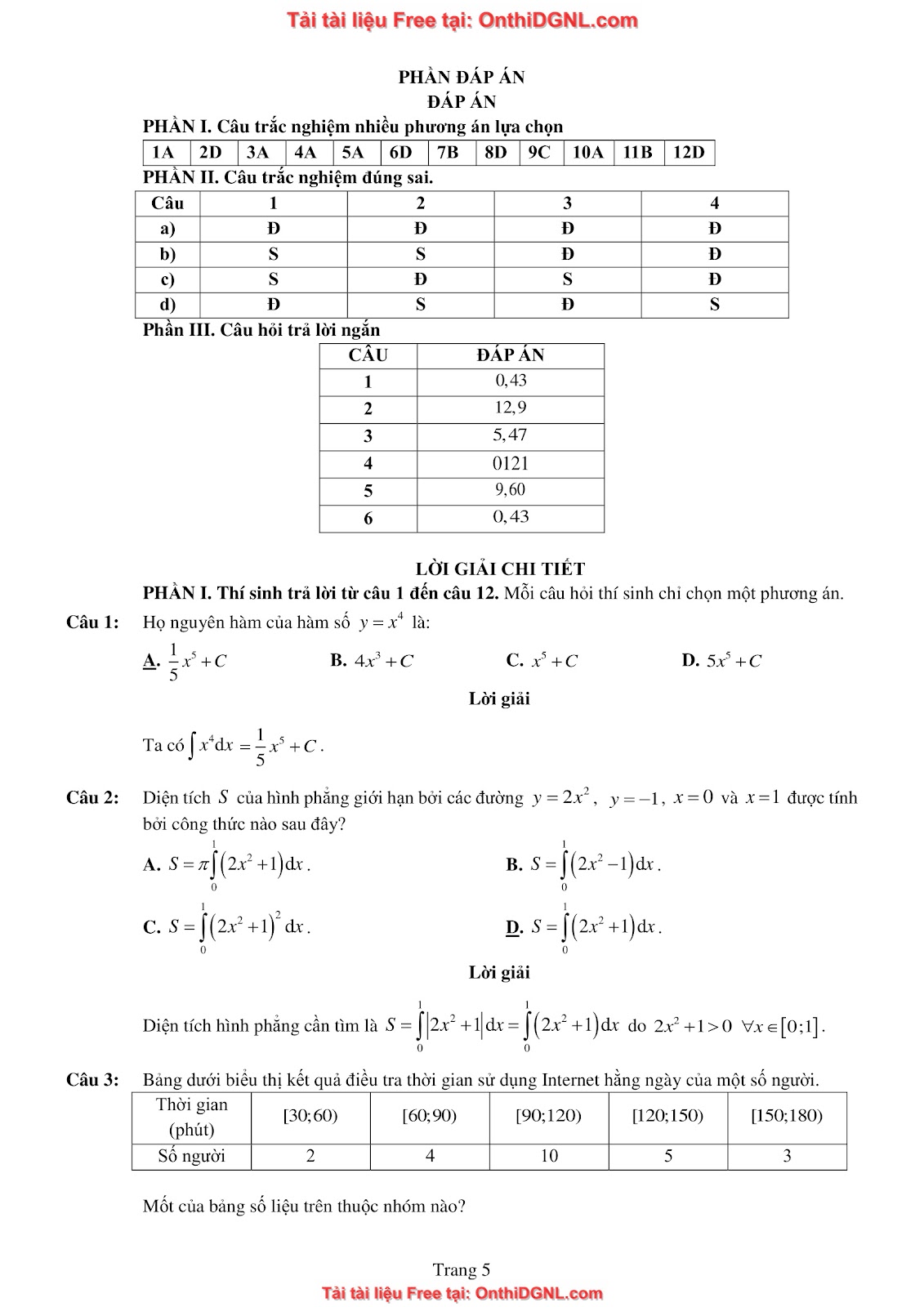 32 đề phát triển minh họa môn toán - có đáp án