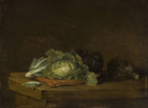 Cabbages on a Table Top