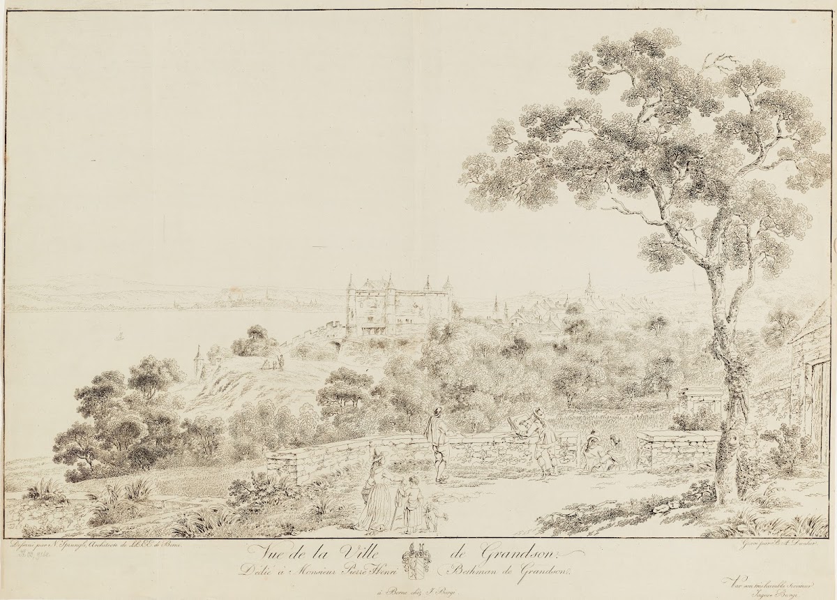 Vue de la Ville de Grandson 1789   1792