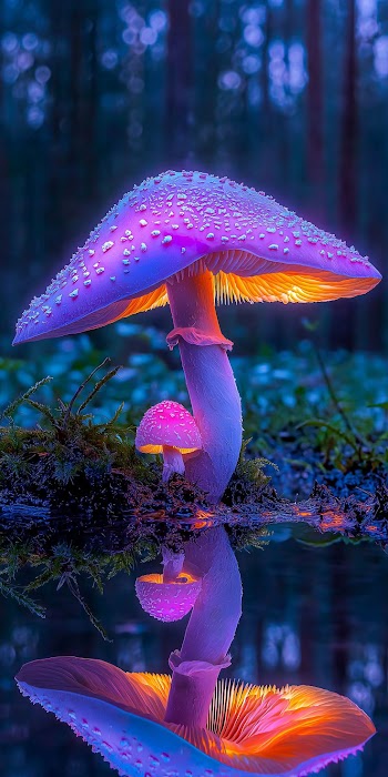 Mushrooms Digital Art Picture