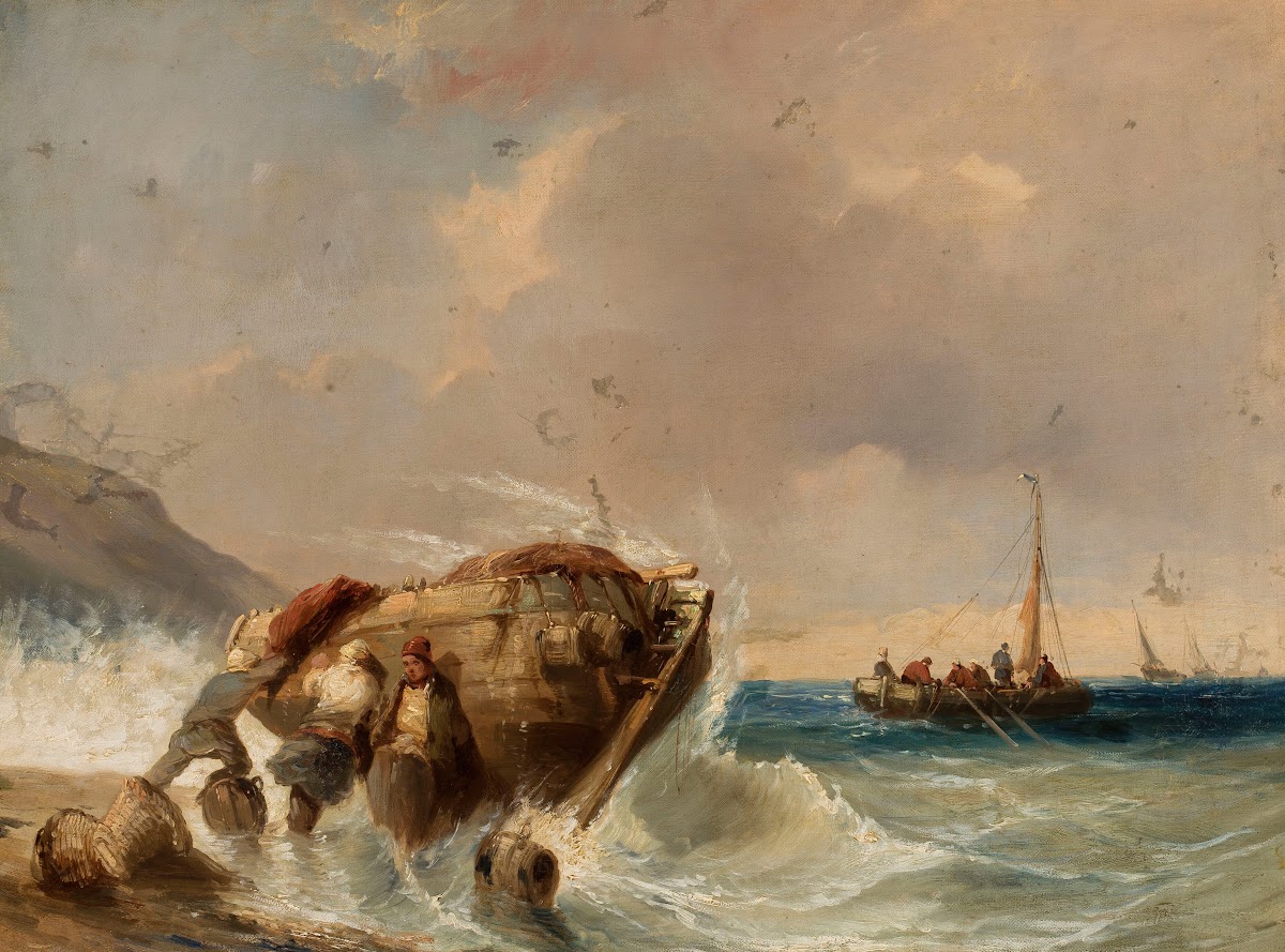 Fishing boat at the seaside 1860 1870
