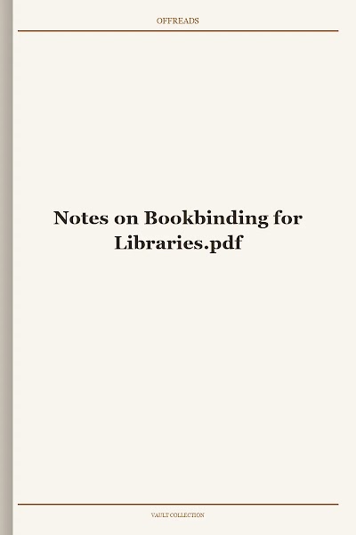 Notes on Bookbinding for Libraries