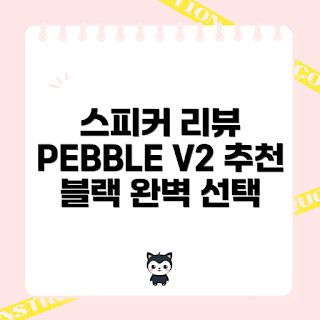 크리에이티브 스피커, PEBBLE V2 추천, 2023 오디오 트렌드, 블랙 스피커 리뷰