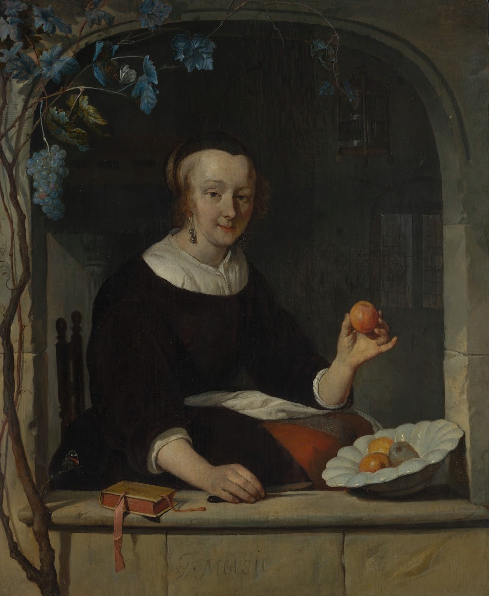 A Woman Seated at a Window early 1660s
