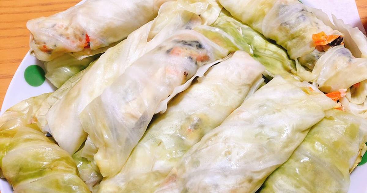 Bắp cải cuốn thịt hấp