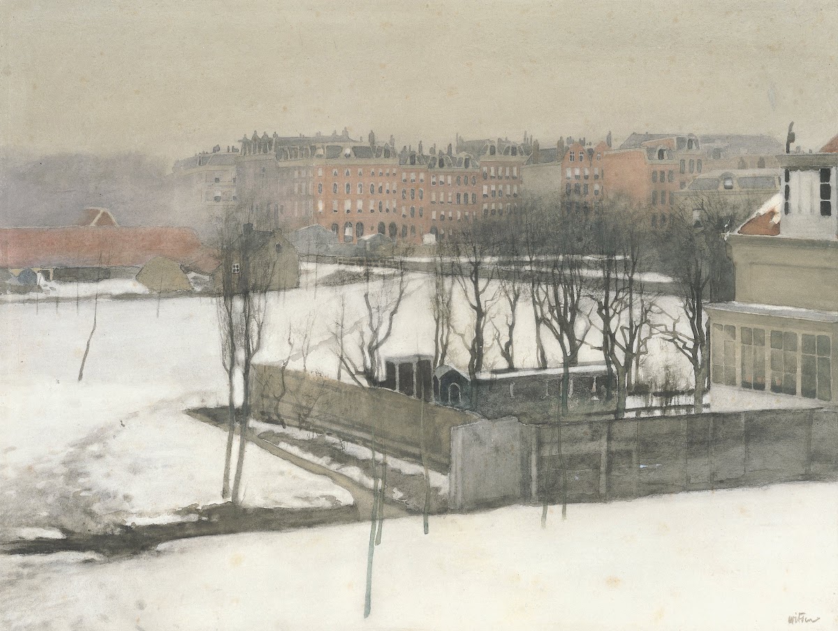 Gezicht op het Oosterpark in de sneeuw c 1870   c 1923