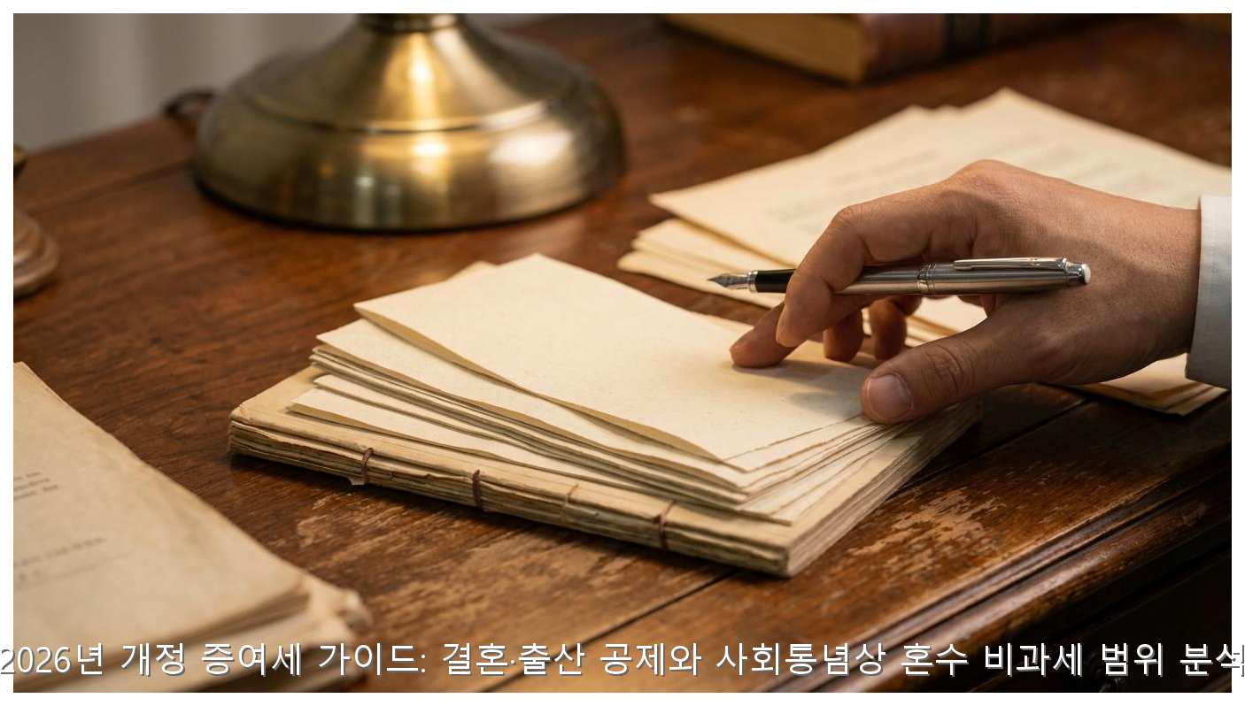 2026년 개정 증여세 가이드: 결혼·출산 공제와 사회통념상 혼수 비과세 범위 분석 핵심 안내 및 분석 인포그래픽 (4)