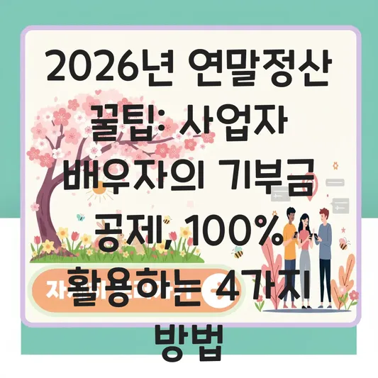 사업자 배우자의 국민행복카드 및 기부금 영수증 연말정산 시 직장인 배우자가 공제받는 법 대표 이미지