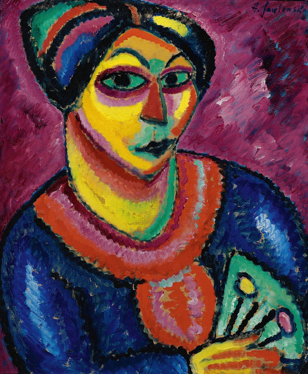 Frau Mit Grünem Fächer Woman With a Green Fan 1912