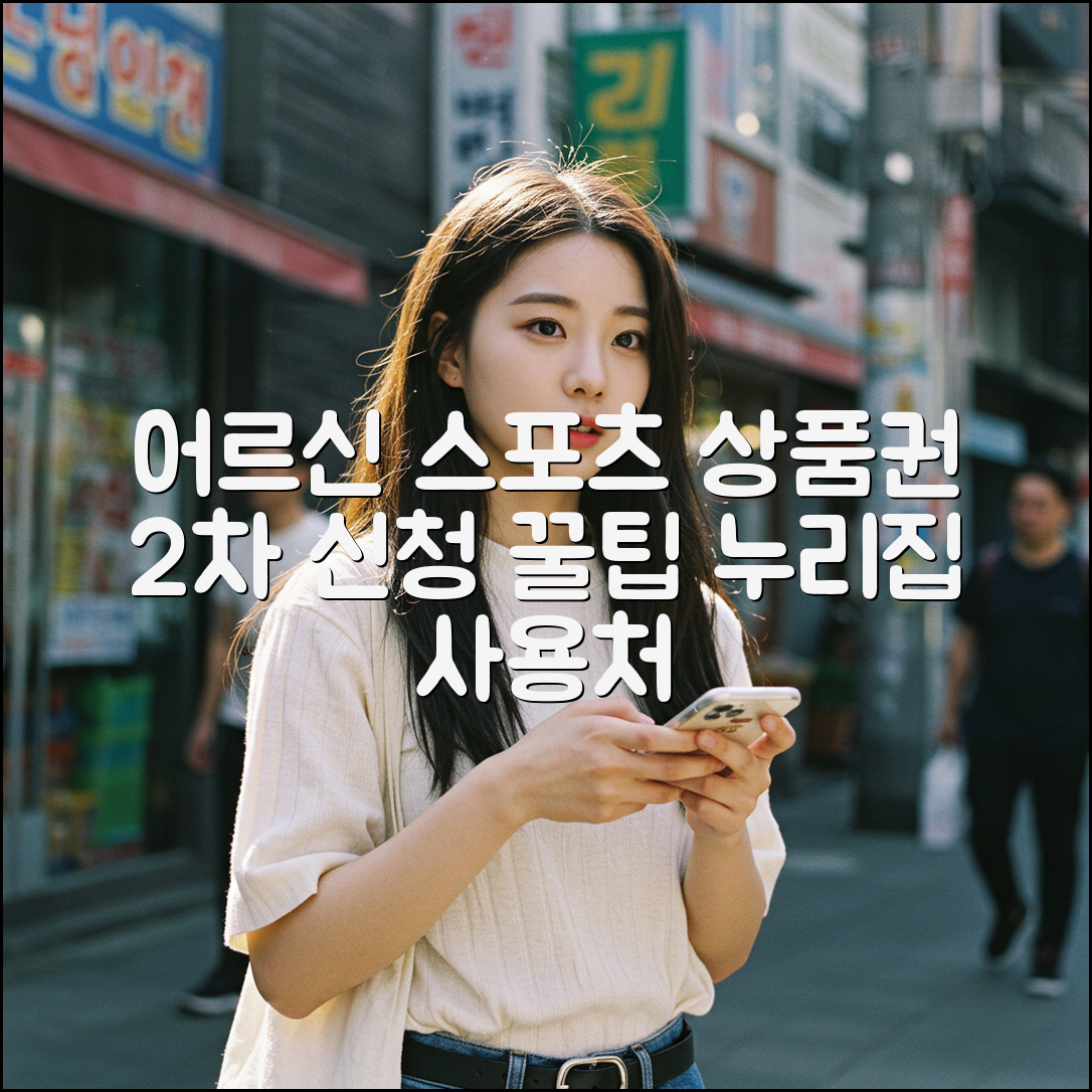 어르신 스포츠 상품권 2차 신청 3단계: 누리집 사용처 꿀팁