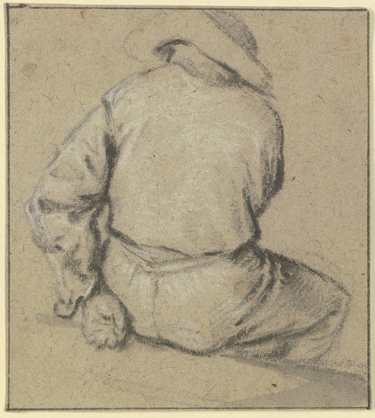 Sitzender Bauer in Rückenansicht ca 1655 1670