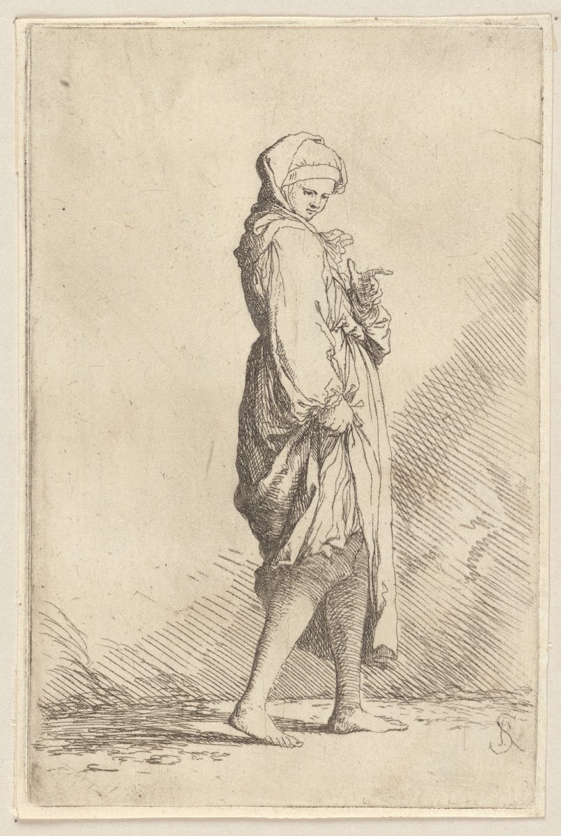 Young Woman Walking Toward the Right 1656   1657