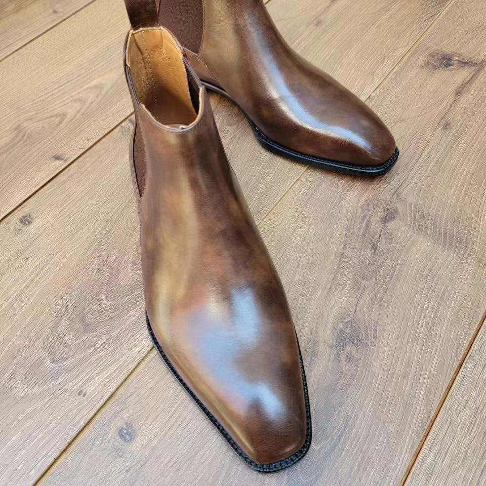 H509 Men's Leather Chelsea Boots