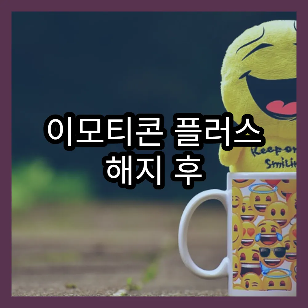 이모티콘 플러스 해지 후 재가입 조건 및 혜택 비교