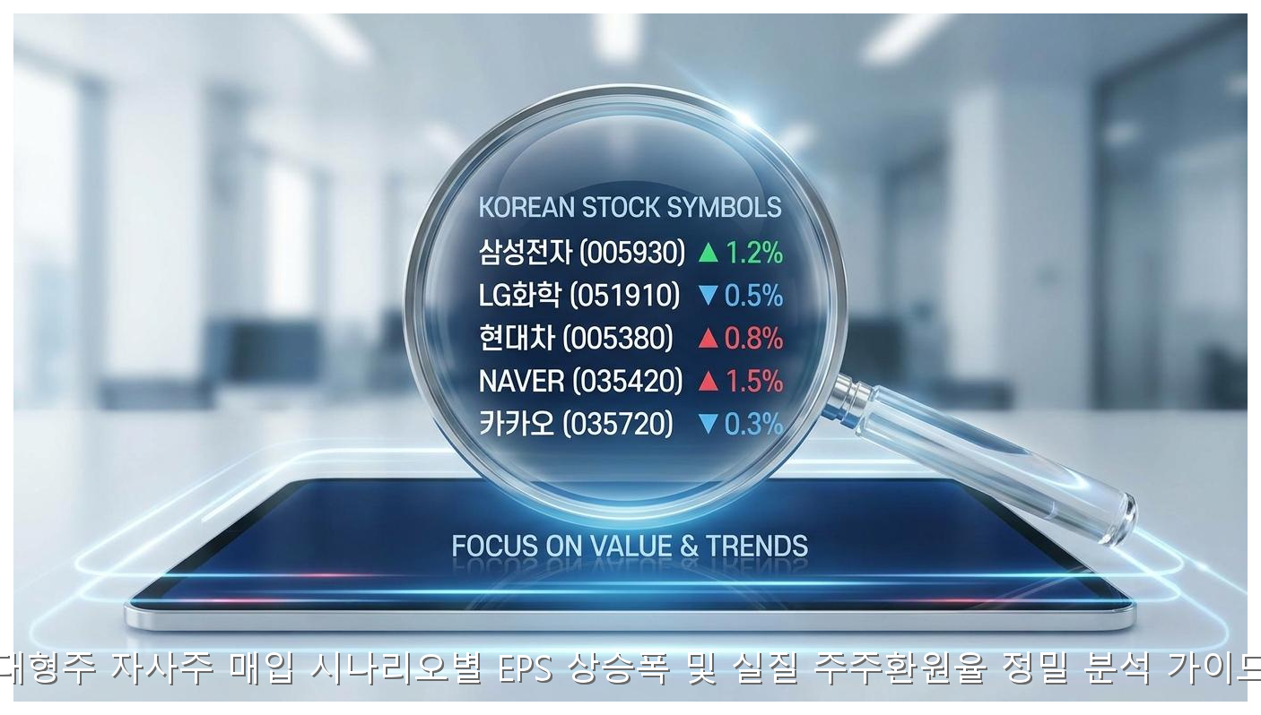 대형주 자사주 매입 시나리오별 EPS 상승폭 및 실질 주주환원율 정밀 분석 가이드 핵심 안내 및 분석 인포그래픽 (7)