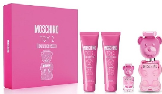 ESTUCHE MOSCHINO TOY 2 BUBBLE MUJER 4PZS 100ML EDT + 5ML EDT + CREMA + GEL DE BAÑO