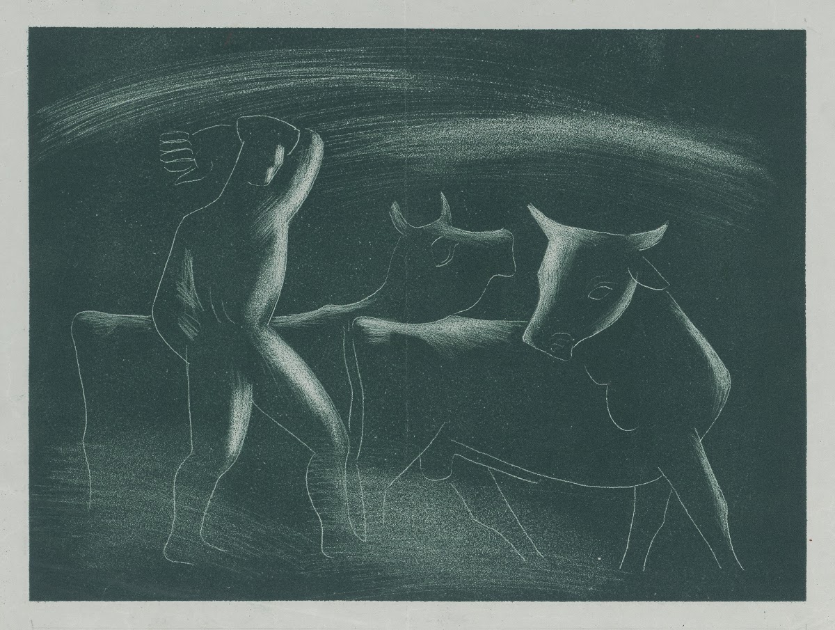 Pastier s kravami 1936