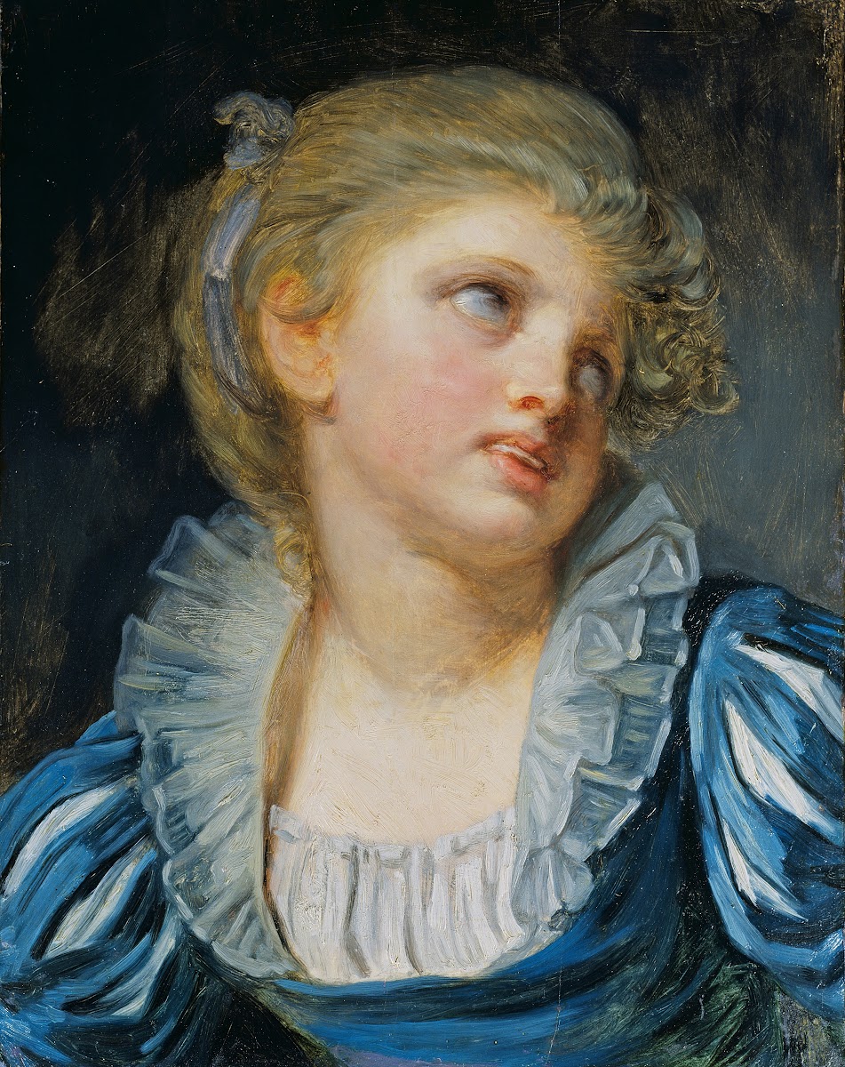 Girl in a Blue Dress c 1800