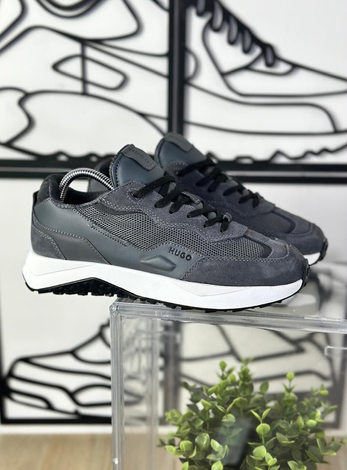 HUGO Sneaker Gris Oscuro
