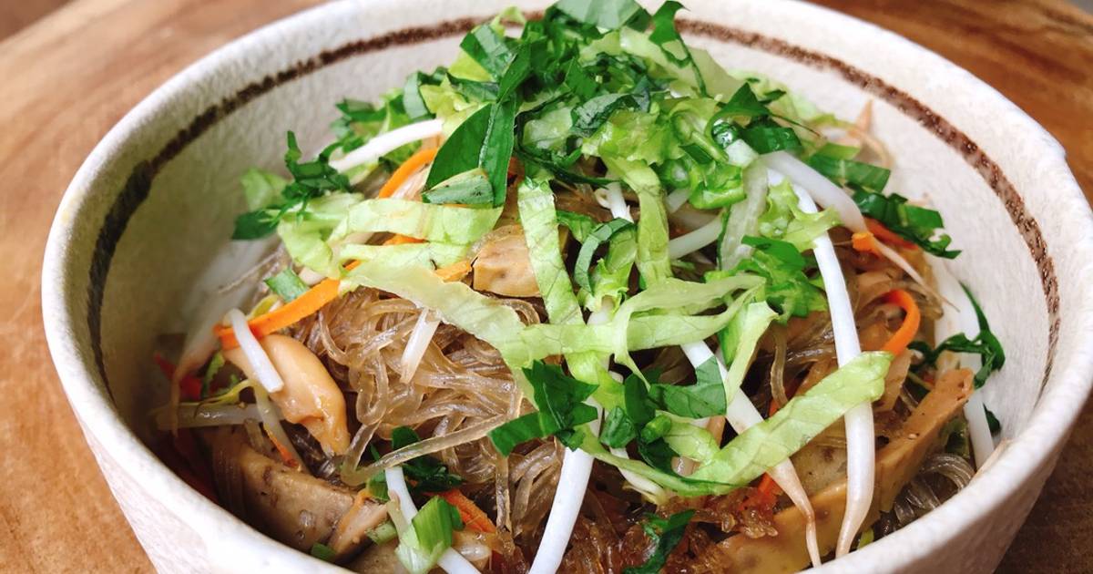 Miến xào thập cẩm chay