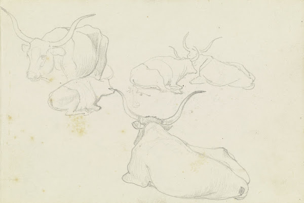 Resting cattle 1830