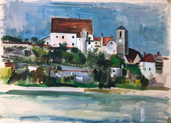 Wasserburg am Inn  Blick auf die Burg und die Pfarrkirche St Jakob