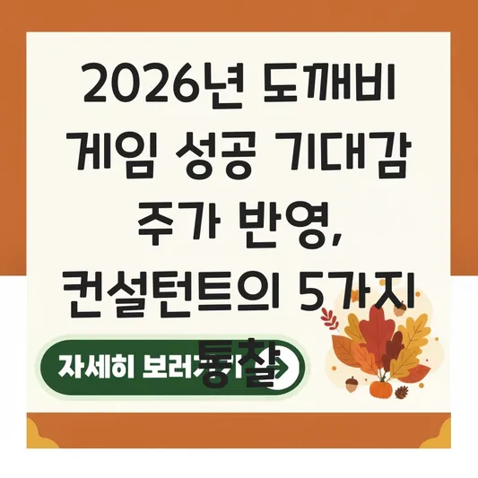도깨비 게임 성공 기대감 주가 반영