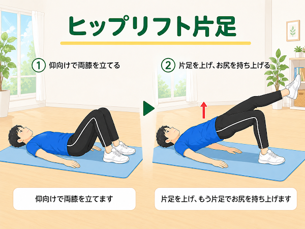 ヒップリフト片足