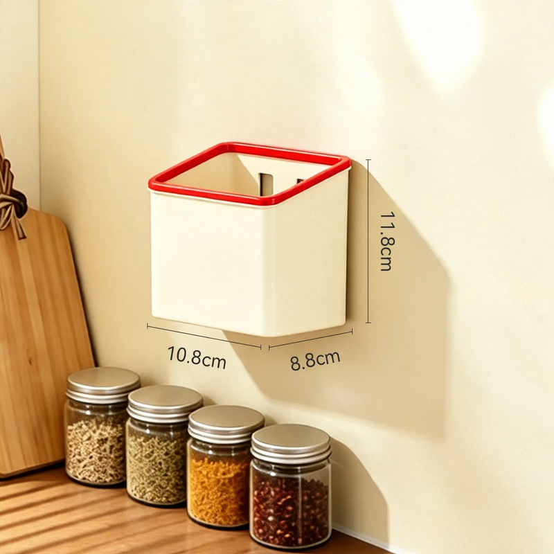 Magnetic kitchen storage box for refrigerator door