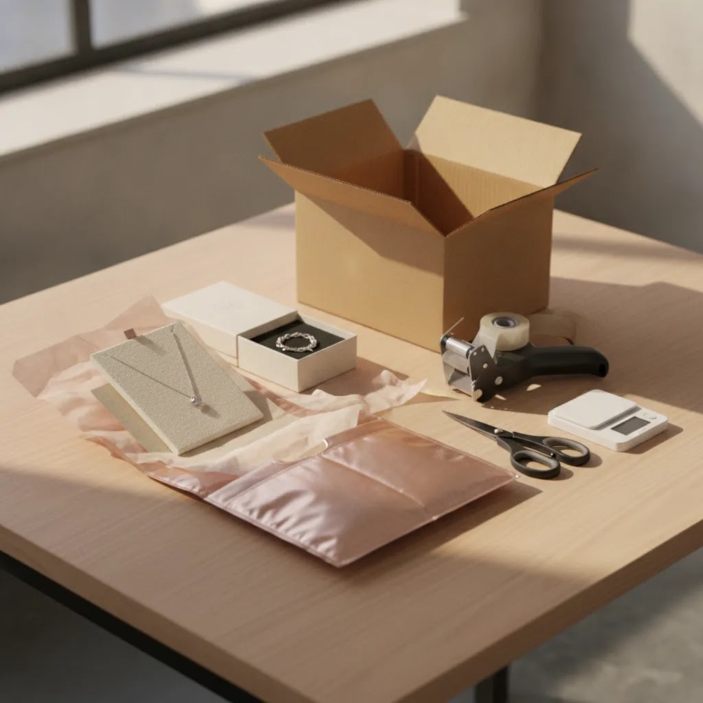Shipping test setup for jewelry packaging online retailers use to protect products in transit